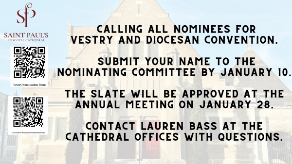 Vestry and Convention Delegates!